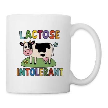Lactose Intolerant – Lustige Kuh Unverträglichkeit - Tasse - Weiß - Rechts