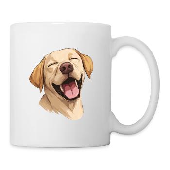 Labrador heureux – Chien drôle avec le sourire - Mug blanc - blanc - Droite