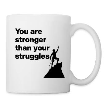 Tu es plus fort que tes difficultés, guérison mentale - Mug blanc - blanc - Droite