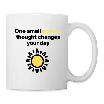 One small positive thought. Positive, mental health - Mug - white - Right