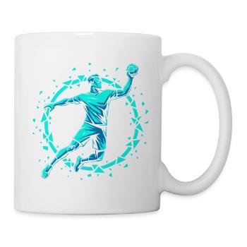 Handball Leidenschaft Hitze Training Geschenk - Tasse - Weiß - Rechts