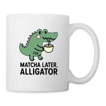 Matcha plus tard, la tendance des alligators dit que le thé est viral - Mug blanc - blanc - Droite