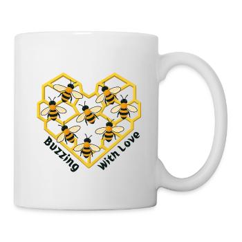 Herz der Bienen - Tasse - Weiß - Rechts