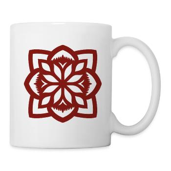 Chinese Floral Paper Cutting - Mug - white - Right