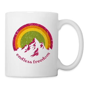 Aventure - Montagnes et arcs-en-ciel de la liberté - Mug blanc - blanc - Droite