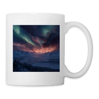 Art fantastique épique Dragon Feu, Glace Aurore - Mug blanc - blanc - Droite