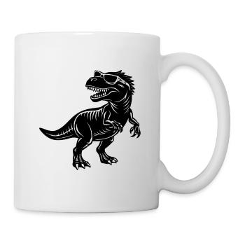 Tyrannosaurus with sunglasses - Mug - white - Right