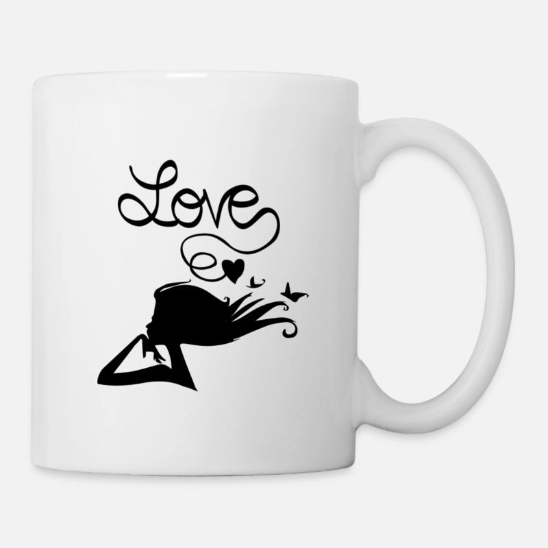 Liebe ist ein Herz - Tasse - Weiß