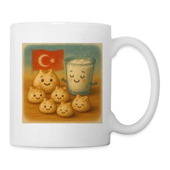 Mantı und Ayran - Tasse - Weiß - Rechts