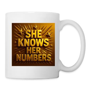 She Knows Her Numbers - Mug - white - Right