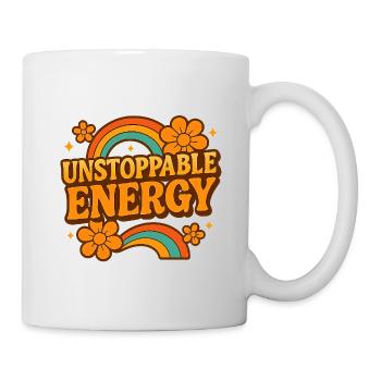 Unstoppable Energy Retro Rainbow - Tasse - Weiß - Rechts