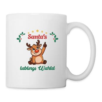 Santa's Favorite Gnome - Cute Reindeer Baby Child - Mug - white - Right