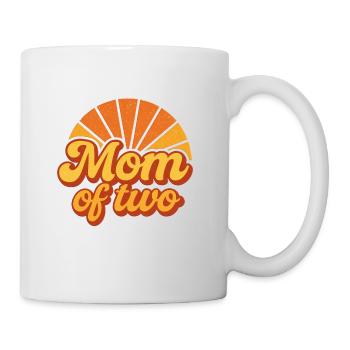 Mom of two! Retro style customizable - Mug - white - Right