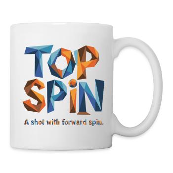 Tennis Top Spin – Power Design for Real Fans - Mug - white - Right