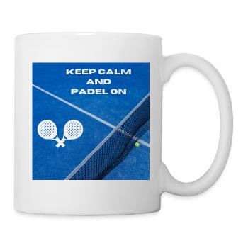 Padel Fokus: Keep Calm On Court - Tasse - Weiß - Rechts
