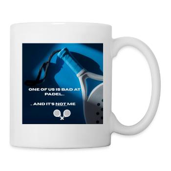 Padel Spruch Tee - Tasse - Weiß - Rechts