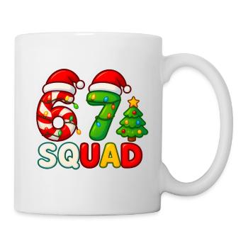 Funny 67 Six Seven Squad Meme Christmas - Tasse - Weiß - Rechts