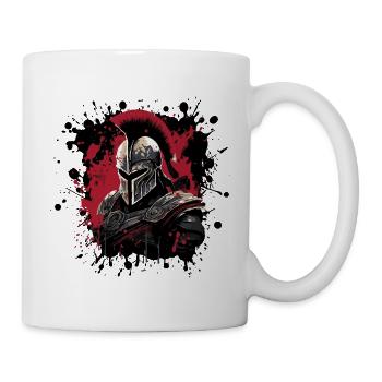 Spartan Warrior with Blood Splatter - Mug - white - Right