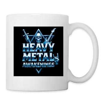 Heavy Metal Awakenings Schädelgitarre - Tasse - Weiß - Rechts