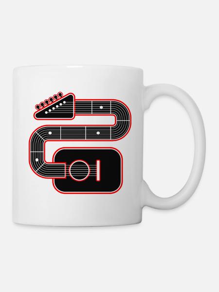 Abstrakte Gitarrenkunst - Tasse - Weiß