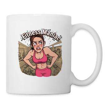 Fille de la salle de sport maniaque du fitness - Mug blanc - blanc - Droite
