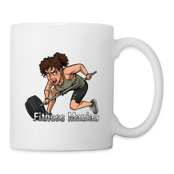 Fitness Maniac Powerlift - Mug blanc - blanc - Droite