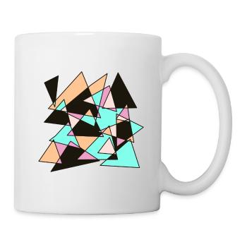 Geometric pastel triangles - Mug - white - Right