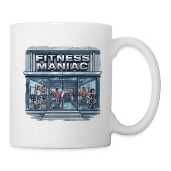 Fitness Maniac Gymfront Scene - Mug - white - Right