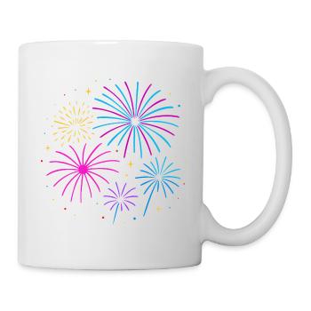 Fireworks New Year's Eve Design – Happy New Year - Mug - white - Right