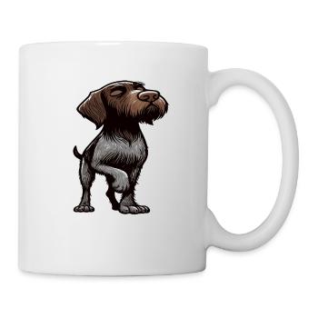 Sprich mit der Pfote Deutsch Drahthaar Drahthaare - Tasse - Weiß - Rechts
