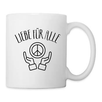 Love for All, Peace for All, Peace, Love - Mug - white - Right
