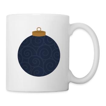 Marine-Wirbelornament - Tasse - Weiß - Rechts