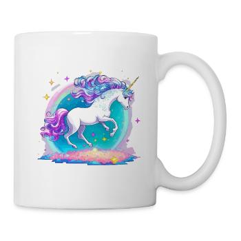 Einhorn Galaxie Neon - Tasse - Weiß - Rechts