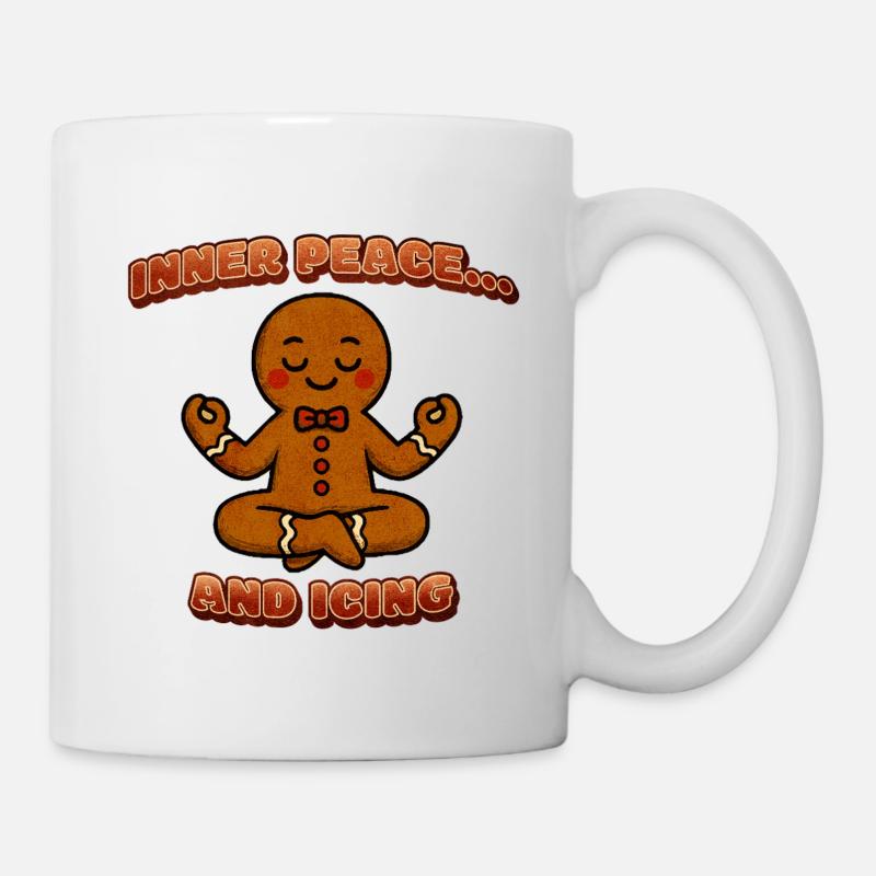 Inner Peace Gingerbread Meditationsfigur - Tasse - Weiß