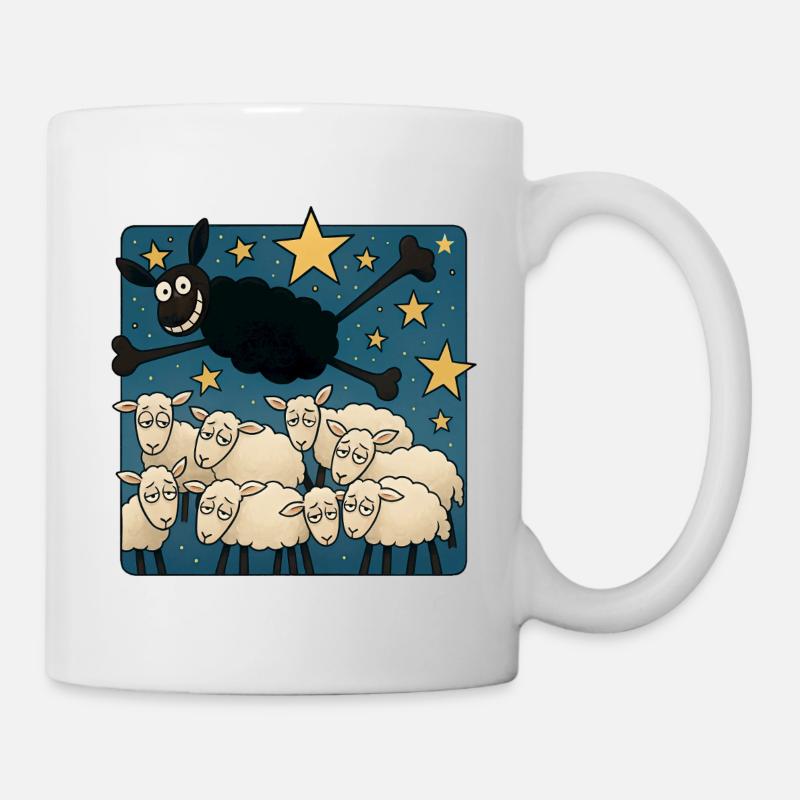 Mouton noir - Mug blanc - blanc