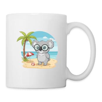 Süßer Koala mit Brille Strand-Sommerurlaub - Tasse - Weiß - Rechts