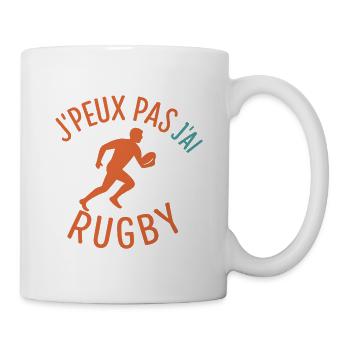 Ich kann nicht, ich habe Rugby. - Tasse - Weiß - Rechts