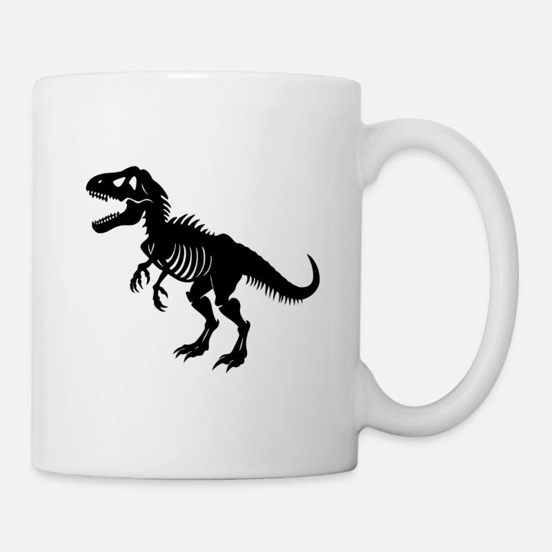 T-rex-Fossil - Tasse - Weiß