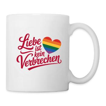 Love Is Not a Crime - Cool Pride Logo - Mug - white - Right