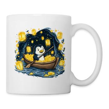 Penguin in the Gold River - Mug - white - Right