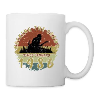 40. Geburtstag Rocking the crowd GIT 01/1986 - Tasse - Weiß - Rechts