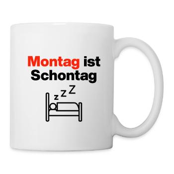 Lundi est jour de repos – Rester au lit, AU, malade - Mug blanc - blanc - Droite