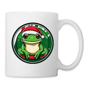 Frosch Weihnachten Comic - Tasse - Weiß - Rechts