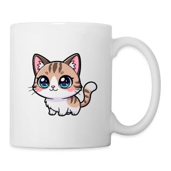 Kawaii Tabby Kitten Big-Eyed - Mug - white - Right