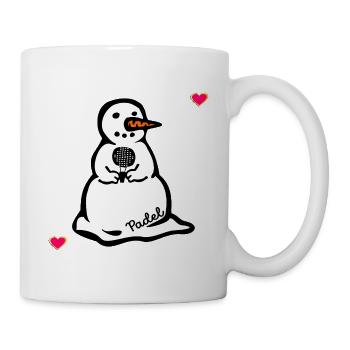 Padel Tennis Winter Schneemann - Tasse - Weiß - Rechts