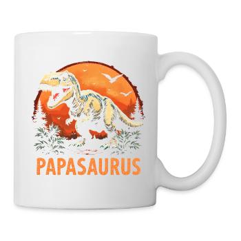 Papasaurus : Meilleur Papa Fort Cadeau - Mug blanc - blanc - Droite