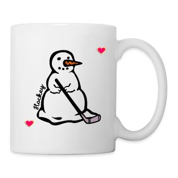 Hockey Enfant Snowman d’Hiver - Mug blanc - blanc - Droite