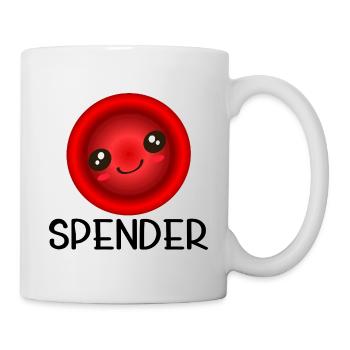 Donneur de sang des globules rouges - Mug blanc - blanc - Droite