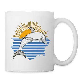 Delfin - Tasse - Weiß - Rechts