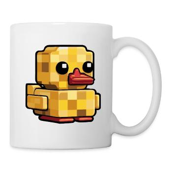 Pixel Duck Rétro Look - Mug blanc - blanc - Droite